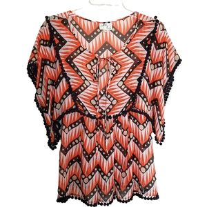 Milly of New York Orange Print Top